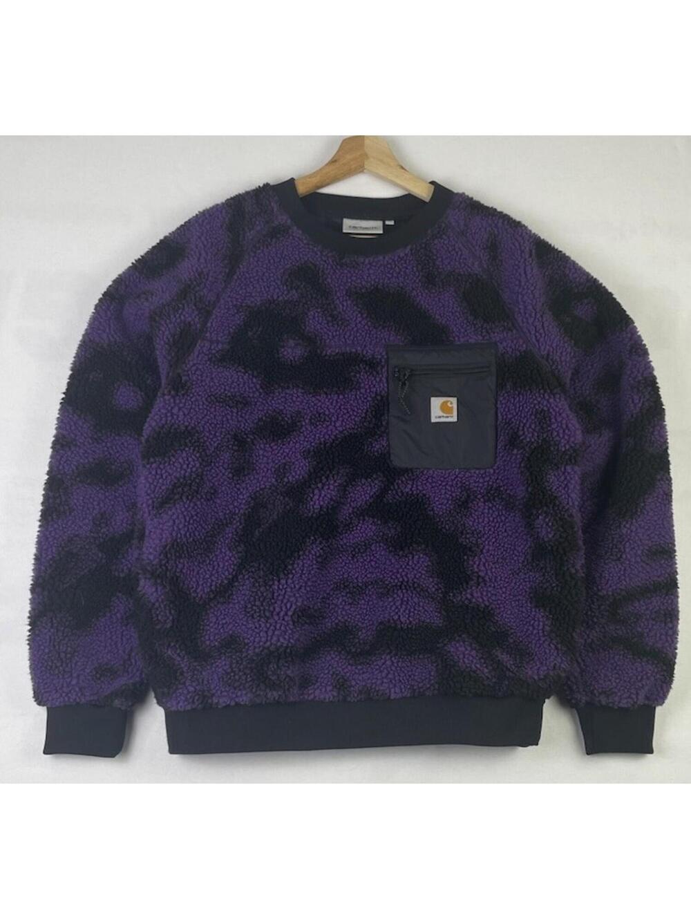 Carhartt Prentis Sweatshirt Purple Camo Fleece Pullover Sz S